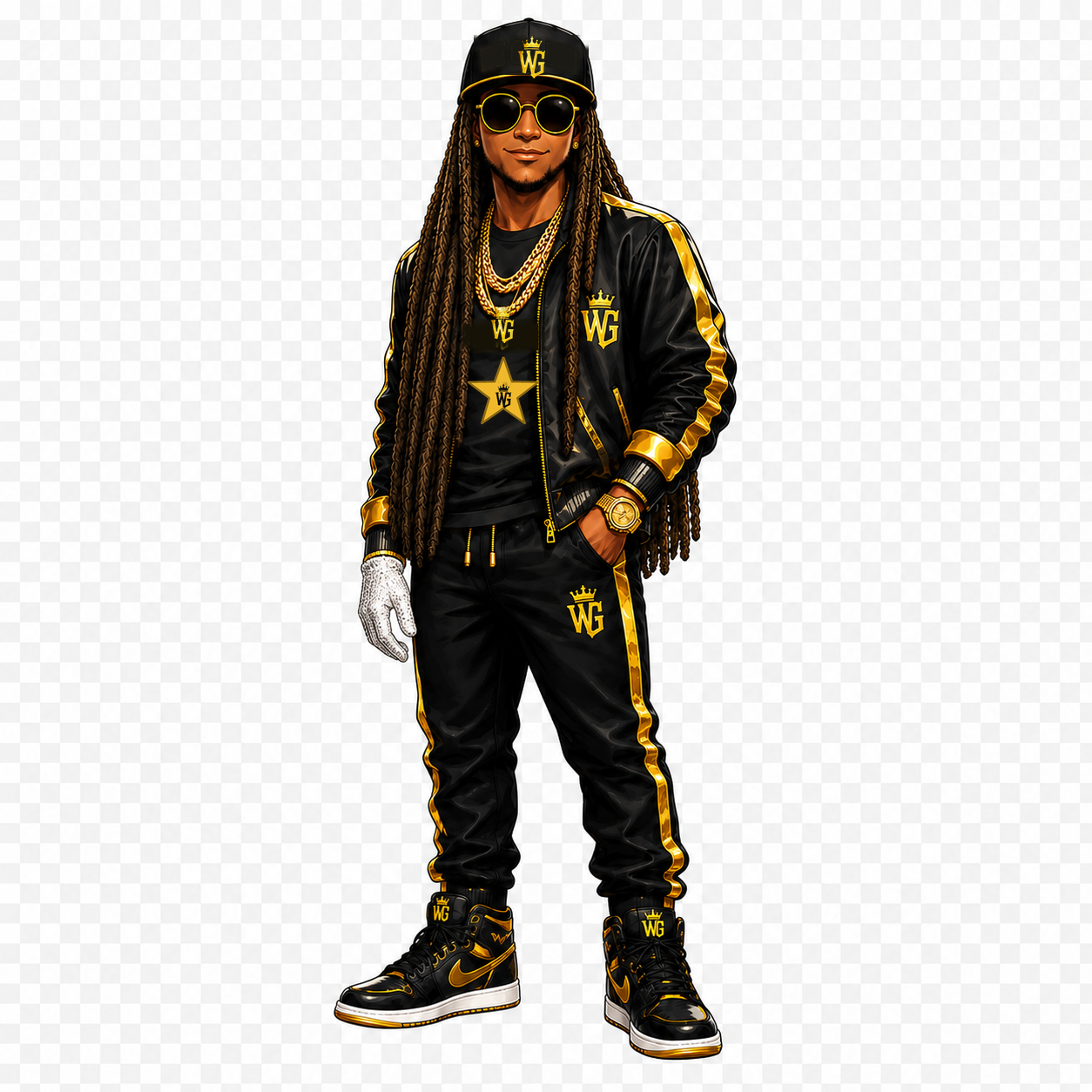 The WE GOLDEN character
